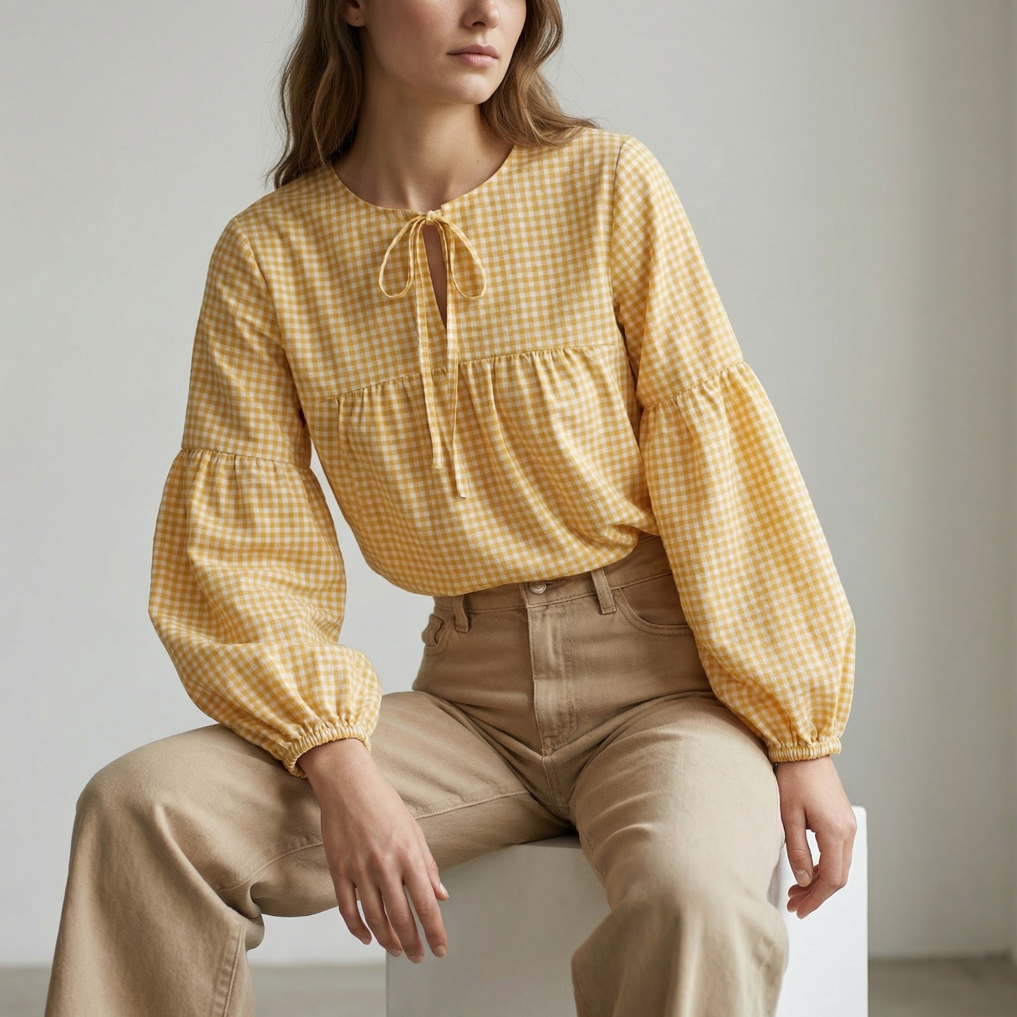 Yesil Studio Mustard Bloom Tunic - Stylish Summer Collection Pakistan