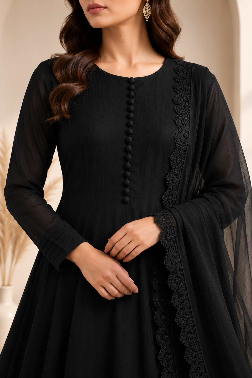 Flowing Chiffon Frock & Dupatta Set (33% OFF)