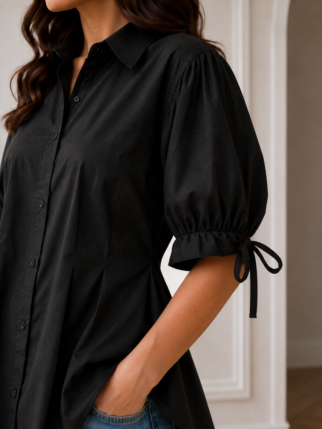 Noir Belle – Summer Cotton Peplum Top