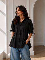 Noir Belle – Summer Cotton Peplum Top