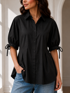 Noir Belle – Summer Cotton Peplum Top