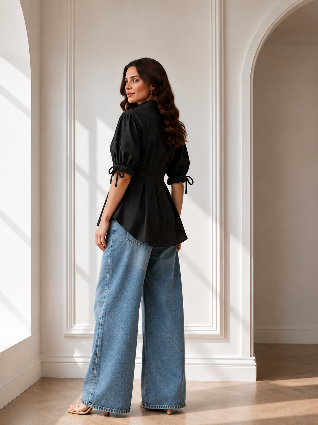 Noir Belle – Summer Cotton Peplum Top