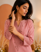 Rosewood Embroidered Cotton Co-ord Set (2 Pc)