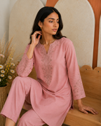 Rosewood Embroidered Cotton Co-ord Set (2 Pc)