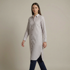 Vertical Stripe Button-Down Shirt (20% OFF)