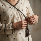 Ivory Angrakha & Flared Gharara 2-Piece Set (33% OFF)