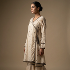 Ivory Angrakha & Flared Gharara 2-Piece Set (33% OFF)