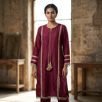 Pink Silk Embellished Suit With Customise Bottoms (33% OFF)