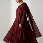 Flowing Chiffon Frock & Dupatta Set (33% OFF)
